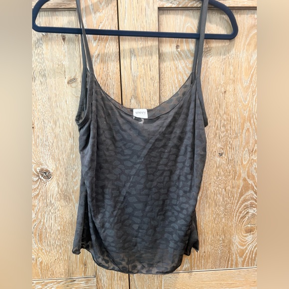 Armani Collection short sleeved silk blouse with matching unpinning - size 10 - Picture 5 of 7